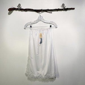 White Satin Plus by Fortune Slip with Tags